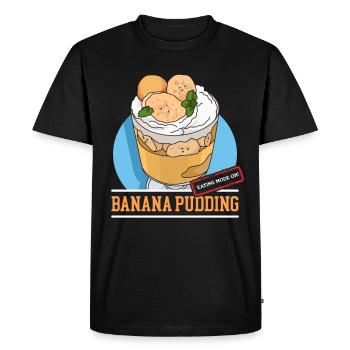 Pudding à la banane Pudding à la banane cadeau - T-shirt Premium bio Homme - noir - Devant - Nico (187cm)