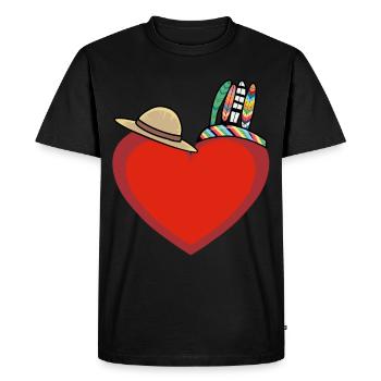 Heart Hearts Wild West États-Unis - T-shirt Premium bio Homme - noir - Devant - Nico (187cm)