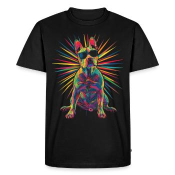 American Bull Terrier chien lunettes de soleil Pop Art - T-shirt Premium bio Homme - noir - Devant - Nico (187cm)
