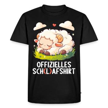 Offizielles Schafshirt Offizielles Schlafshirt - Männer Premium Bio T-Shirt - Schwarz - Vorne - Nico (187cm)