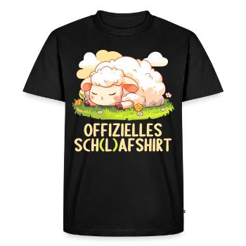Chemise officielle de mouton Chemise de nuit officielle - T-shirt Premium bio Homme - noir - Devant - Nico (187cm)