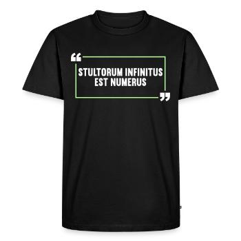 Lateinisch Lustiger Latein Spruch - Männer Premium Bio T-Shirt - Schwarz - Vorne - Nico (187cm)