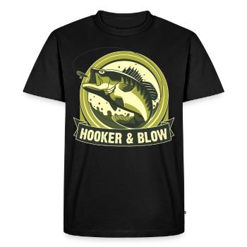 Putes et coup - T-shirt Premium bio Homme - noir - Devant - Nico (187cm)