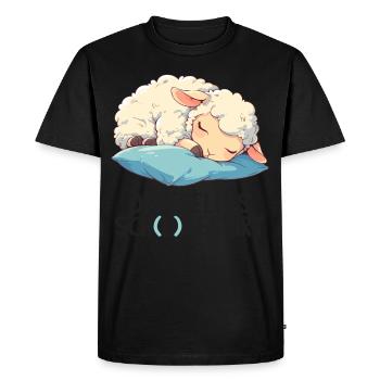 Chemise officielle de mouton Chemise de nuit officielle - T-shirt Premium bio Homme - noir - Devant - Nico (187cm)