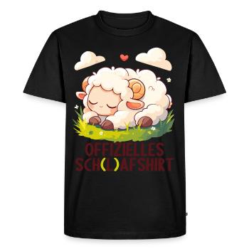 Chemise officielle de mouton Chemise de nuit officielle - T-shirt Premium bio Homme - noir - Devant - Nico (187cm)