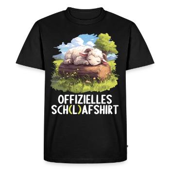 Chemise officielle de mouton Chemise de nuit officielle - T-shirt Premium bio Homme - noir - Devant - Nico (187cm)