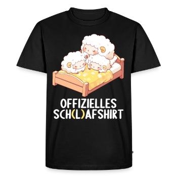 Chemise officielle de mouton Chemise de nuit officielle - T-shirt Premium bio Homme - noir - Devant - Nico (187cm)