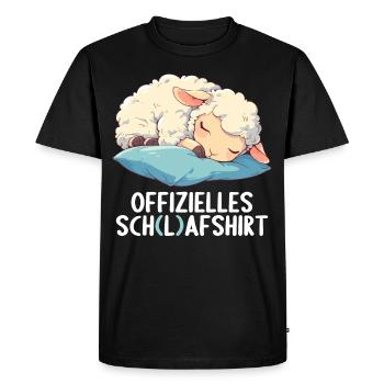Chemise officielle de mouton Chemise de nuit officielle - T-shirt Premium bio Homme - noir - Devant - Nico (187cm)