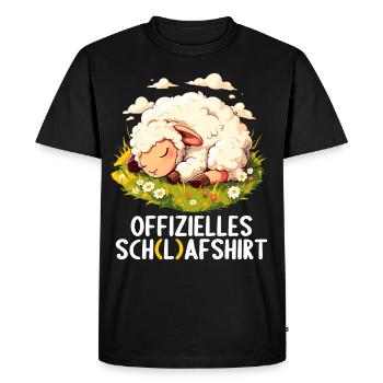 Chemise officielle de mouton Chemise de nuit officielle - T-shirt Premium bio Homme - noir - Devant - Nico (187cm)