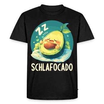 Schlafocado Chemise de nuit officielle - T-shirt Premium bio Homme - noir - Devant - Nico (187cm)