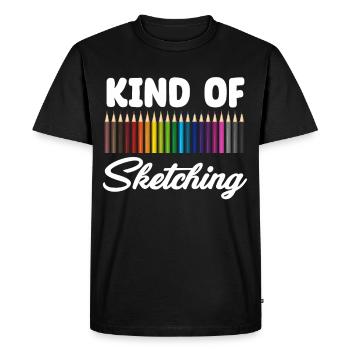 Art du croquis Croquis Artiste Peintre - T-shirt Premium bio Homme - noir - Devant - Nico (187cm)