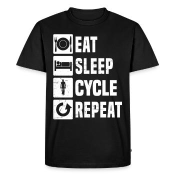 Cyclisme Cyclisme Vélo VTT Femme - T-shirt Premium bio Homme - noir - Devant - Nico (187cm)