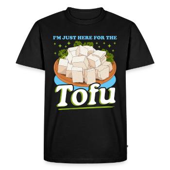 Tofu Bean Curd Vegan Bean Cheese Gift - Men's Premium Organic T-Shirt - black - Front - Nico (187cm)