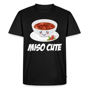 Miso Sweet Miso Puns Asian Chinese - Men's Premium Organic T-Shirt - black - Front - Nico (187cm)