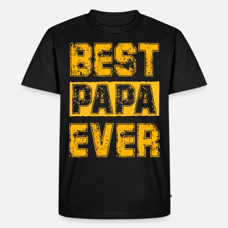 Bester Papa aller Zeiten - Männer Premium Bio T-Shirt - Schwarz