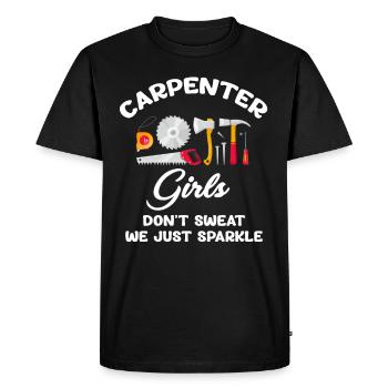 Queen of handjobs Carpenter DIYer - Men's Premium Organic T-Shirt - black - Front - Nico (187cm)
