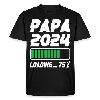Papa 2024 Loading - Men's Premium Organic T-Shirt - black - Front - Nico (187cm)