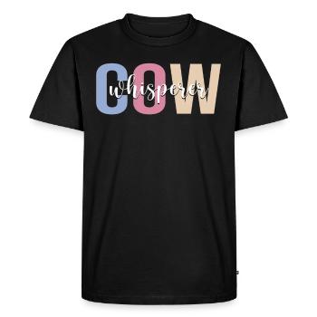 Éleveur de vaches Éleveur de vaches Élevage de vaches - T-shirt Premium bio Homme - noir - Devant - Nico (187cm)