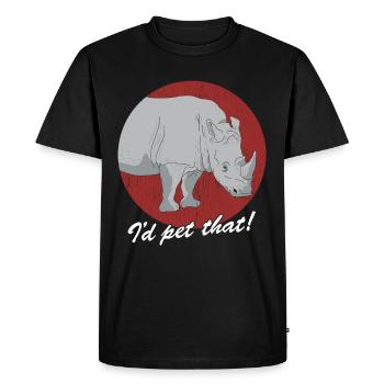 Rhinocéros Rhinocéros Rhinocéros Cadeau de rhinocéros - T-shirt Premium bio Homme - noir - Devant - Nico (187cm)
