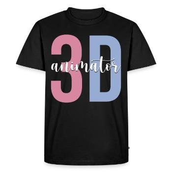 Graphiste d’animation - T-shirt Premium bio Homme - noir - Devant - Nico (187cm)