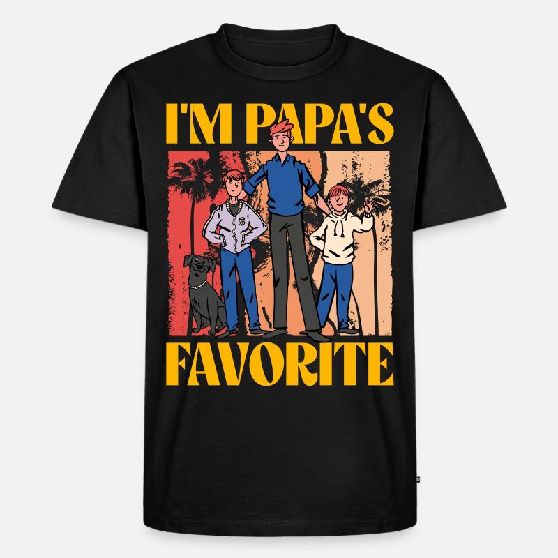Ich bin Papas Liebling - Männer Premium Bio T-Shirt - Schwarz