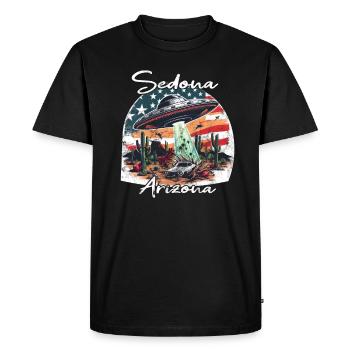 OVNI au-dessus de Sedona, Arizona - T-shirt Premium bio Homme - noir - Devant - Nico (187cm)