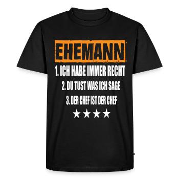Mari - T-shirt Premium bio Homme - noir - Devant - Nico (187cm)