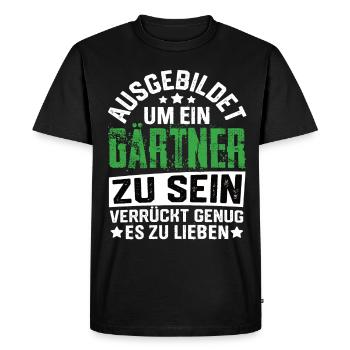 Gardener Garden Horticulture Horticultural Saying - Men's Premium Organic T-Shirt - black - Front - Nico (187cm)