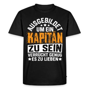 Capitaine Voiliers Bateau Skipper Disant - T-shirt Premium bio Homme - noir - Devant - Nico (187cm)