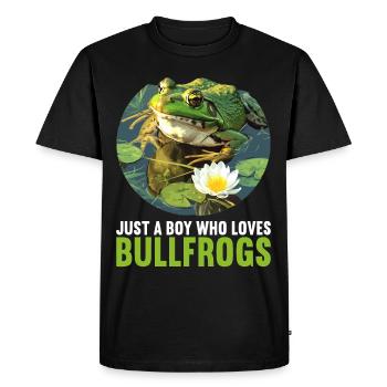 Bullfrogs Bullfrog - Men's Premium Organic T-Shirt - black - Front - Nico (187cm)
