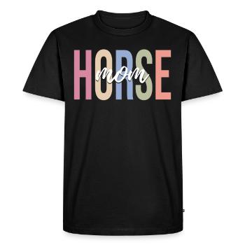Rider Mom Riding Riding Equestrian Sports - Men's Premium Organic T-Shirt - black - Front - Nico (187cm)