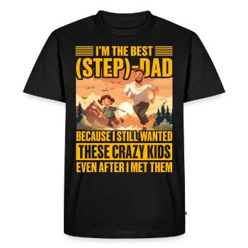 Je suis le meilleur beau-père - T-shirt Premium bio Homme - noir - Devant - Nico (187cm)