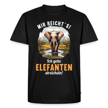 Elephant Elephant - Men's Premium Organic T-Shirt - black - Front - Nico (187cm)