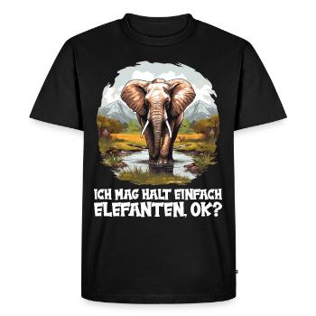 Elephant Elephant - Men's Premium Organic T-Shirt - black - Front - Nico (187cm)