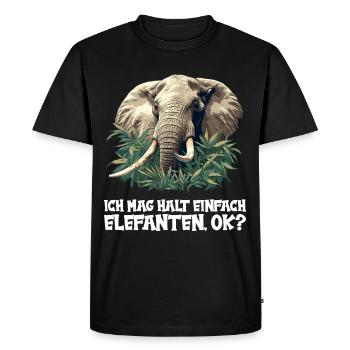 Elephant Elephant - Men's Premium Organic T-Shirt - black - Front - Nico (187cm)