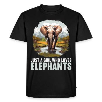 Éléphant Éléphant - T-shirt Premium bio Homme - noir - Devant - Nico (187cm)