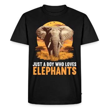 Elephant Elephant - Men's Premium Organic T-Shirt - black - Front - Nico (187cm)