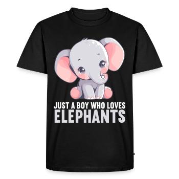 Elephant Elephant - Men's Premium Organic T-Shirt - black - Front - Nico (187cm)