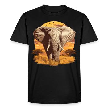 Elephant Elephant - Men's Premium Organic T-Shirt - black - Front - Nico (187cm)