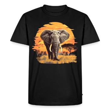 Elephant Elephant - Men's Premium Organic T-Shirt - black - Front - Nico (187cm)