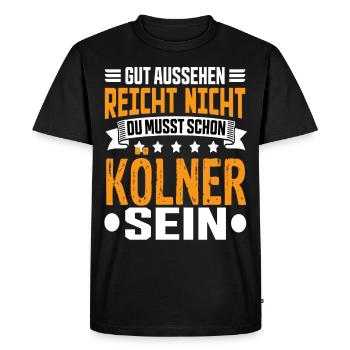Cologne Cologne Rhénanie-du-Nord-Westphalie Cologne Dicton - T-shirt Premium bio Homme - noir - Devant - Nico (187cm)