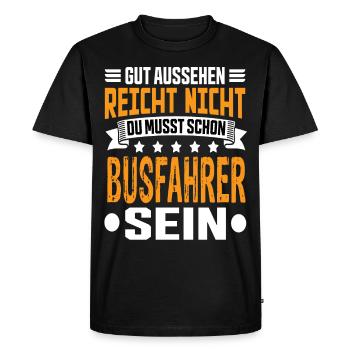 Bus Driver Bus Best Bus Driver Bus Driver Saying - Men's Premium Organic T-Shirt - black - Front - Nico (187cm)