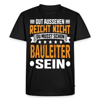 Construction Manager Construction Management Best Construction Manager Saying - Men's Premium Organic T-Shirt - black - Front - Nico (187cm)