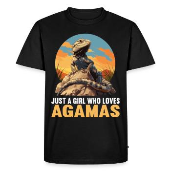Agamen Agame - T-shirt Premium bio Homme - noir - Devant - Nico (187cm)