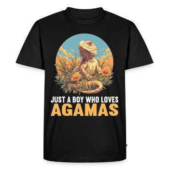 Agamen Agame - T-shirt Premium bio Homme - noir - Devant - Nico (187cm)