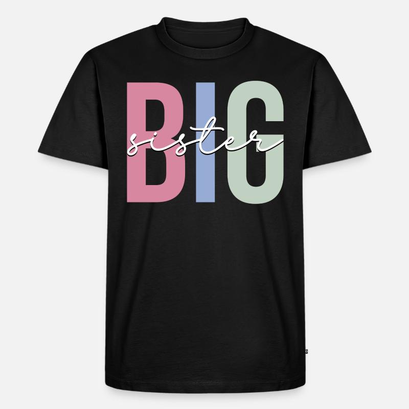 Große Schwester - Männer Premium Bio T-Shirt - Schwarz