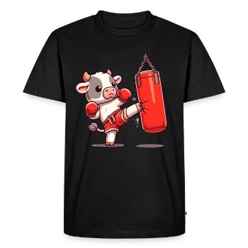 Muay Thai Boxing, Thai Boxing, Kickboxing, Kickboxer - Men's Premium Organic T-Shirt - black - Front - Nico (187cm)