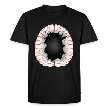 Cerveau Idiot Idiot Cerveau Intelligence - T-shirt Premium bio Homme - noir - Devant - Nico (187cm)