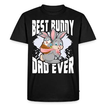 Meilleur père lapin de tous les temps - T-shirt Premium bio Homme - noir - Devant - Nico (187cm)