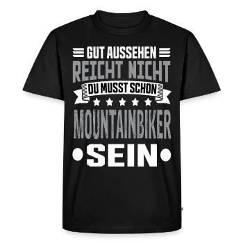 Mountain bike Bike Mountain biker Mountain biking - Men's Premium Organic T-Shirt - black - Front - Nico (187cm)